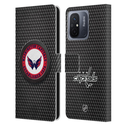 NHL Washington Capitals Puck Texture Leather Book Wallet Case Cover For Xiaomi Redmi 12C