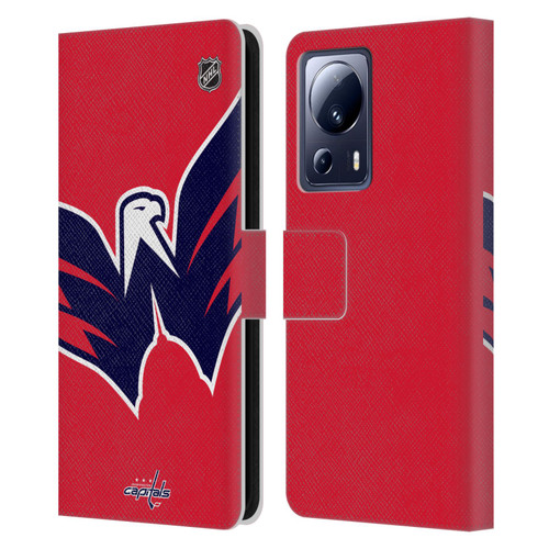 NHL Washington Capitals Oversized Leather Book Wallet Case Cover For Xiaomi 13 Lite 5G