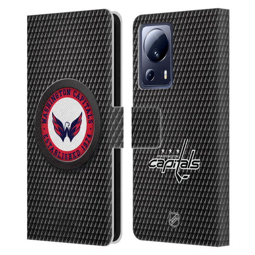 NHL Washington Capitals Puck Texture Leather Book Wallet Case Cover For Xiaomi 13 Lite 5G