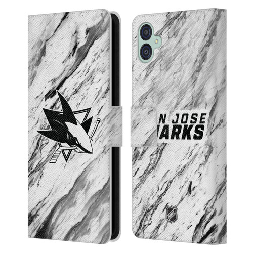 NHL San Jose Sharks Marble Leather Book Wallet Case Cover For Samsung Galaxy M04 5G / A04e