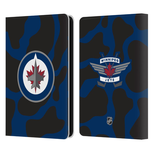 NHL Winnipeg Jets Cow Pattern Leather Book Wallet Case Cover For Amazon Kindle 11th Gen 6in 2022