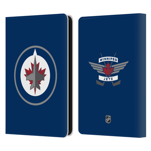 NHL Winnipeg Jets Plain Leather Book Wallet Case Cover For Amazon Kindle 11th Gen 6in 2022