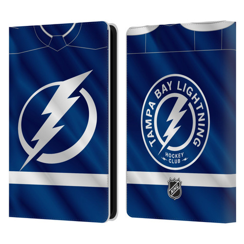 NHL Tampa Bay Lightning Jersey Leather Book Wallet Case Cover For Amazon Kindle Paperwhite 5 (2021)