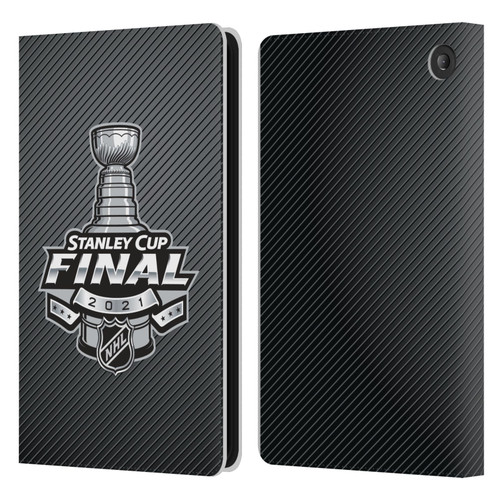 NHL 2021 Stanley Cup Final Stripes Leather Book Wallet Case Cover For Amazon Fire 7 2022