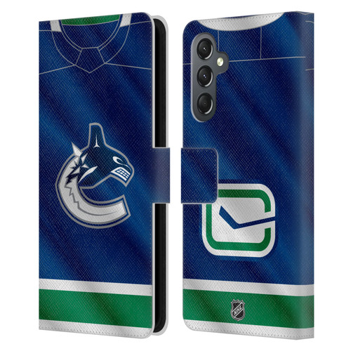 NHL Vancouver Canucks Jersey Leather Book Wallet Case Cover For Samsung Galaxy A25 5G