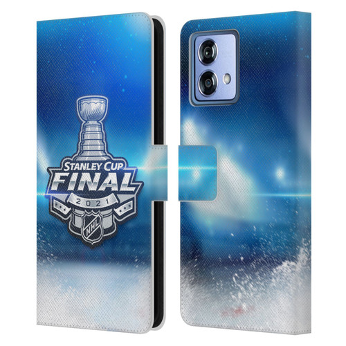 NHL 2021 Stanley Cup Final Stadium Leather Book Wallet Case Cover For Motorola Moto G84 5G