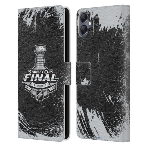 NHL 2021 Stanley Cup Final Distressed Leather Book Wallet Case Cover For Samsung Galaxy A05