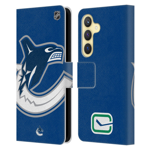 NHL Vancouver Canucks Oversized Leather Book Wallet Case Cover For Samsung Galaxy S24 5G