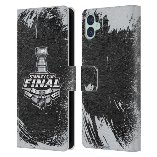 NHL 2021 Stanley Cup Final Distressed Leather Book Wallet Case Cover For Samsung Galaxy M04 5G / A04e