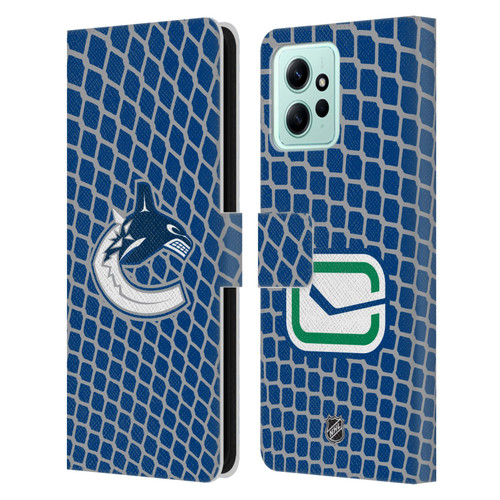 NHL Vancouver Canucks Net Pattern Leather Book Wallet Case Cover For Xiaomi Redmi 12