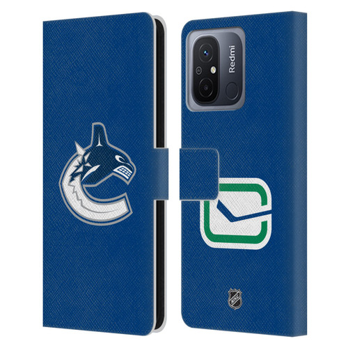 NHL Vancouver Canucks Plain Leather Book Wallet Case Cover For Xiaomi Redmi 12C