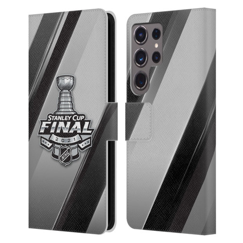 NHL 2021 Stanley Cup Final Stripes 2 Leather Book Wallet Case Cover For Samsung Galaxy S24 Ultra 5G