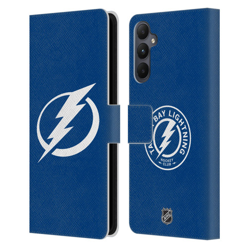 NHL Tampa Bay Lightning Plain Leather Book Wallet Case Cover For Samsung Galaxy A05s
