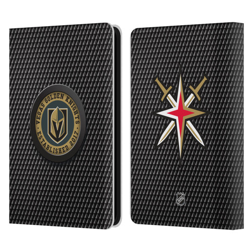 NHL Vegas Golden Knights Puck Texture Leather Book Wallet Case Cover For Amazon Kindle 11th Gen 6in 2022