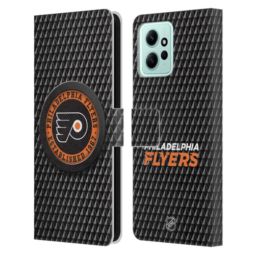 NHL Philadelphia Flyers Puck Texture Leather Book Wallet Case Cover For Xiaomi Redmi 12