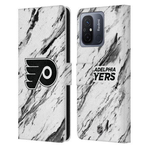NHL Philadelphia Flyers Marble Leather Book Wallet Case Cover For Xiaomi Redmi 12C