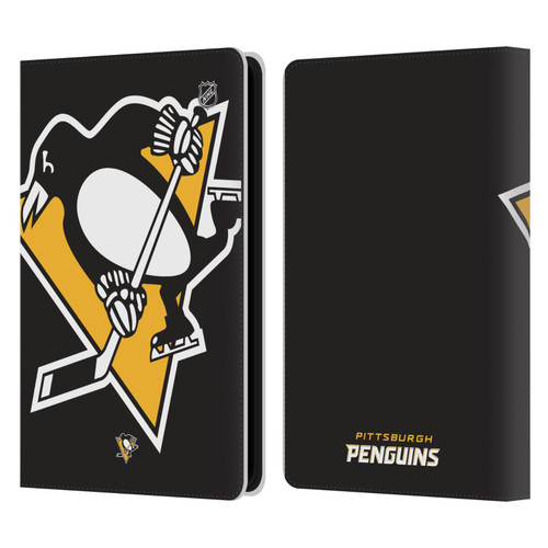NHL Pittsburgh Penguins Oversized Leather Book Wallet Case Cover For Amazon Kindle Paperwhite 5 (2021)