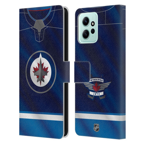 NHL Winnipeg Jets Jersey Leather Book Wallet Case Cover For Xiaomi Redmi 12