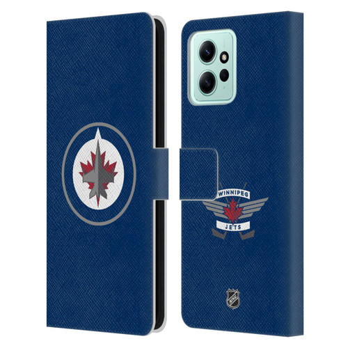 NHL Winnipeg Jets Plain Leather Book Wallet Case Cover For Xiaomi Redmi 12