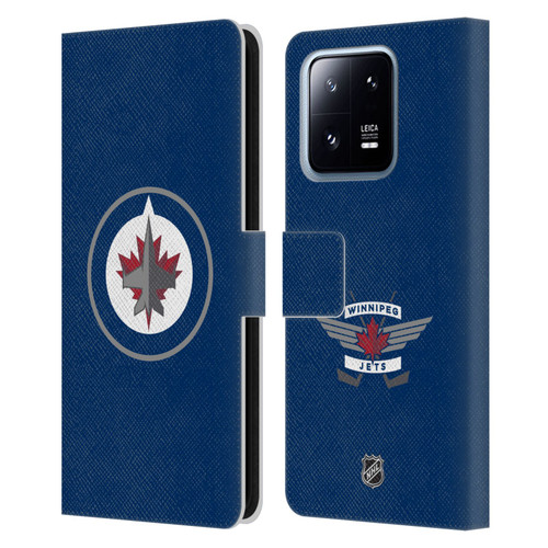 NHL Winnipeg Jets Plain Leather Book Wallet Case Cover For Xiaomi 13 Pro 5G