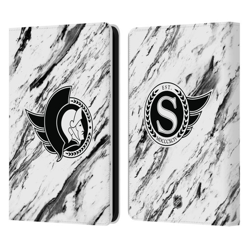 NHL Ottawa Senators Marble Leather Book Wallet Case Cover For Amazon Kindle 11th Gen 6in 2022