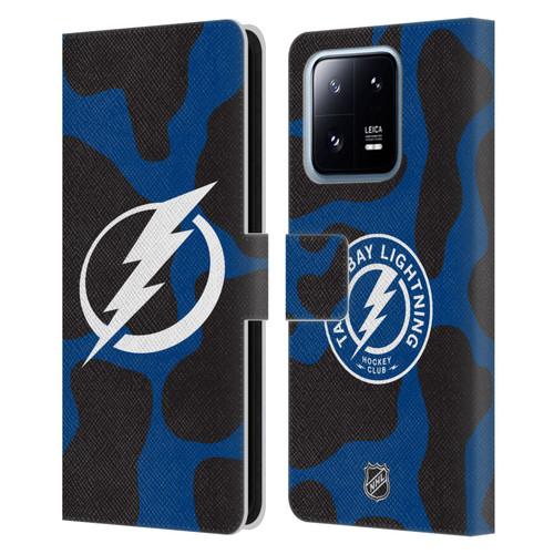NHL Tampa Bay Lightning Cow Pattern Leather Book Wallet Case Cover For Xiaomi 13 Pro 5G