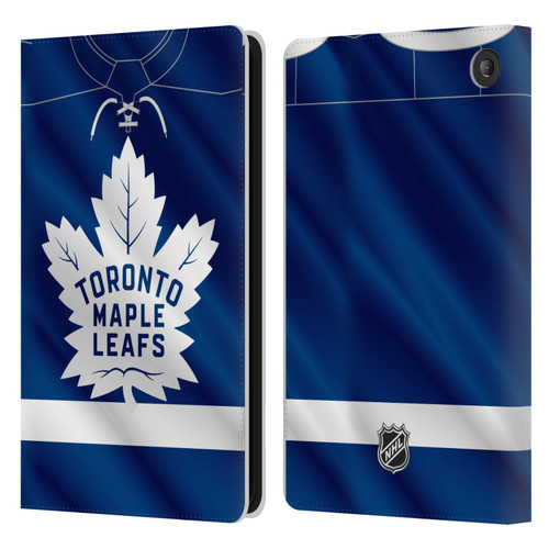 NHL Toronto Maple Leafs Jersey Leather Book Wallet Case Cover For Amazon Fire 7 2022