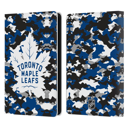 NHL Toronto Maple Leafs Camouflage Leather Book Wallet Case Cover For Amazon Kindle Paperwhite 5 (2021)