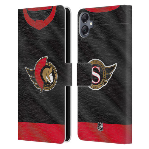 NHL Ottawa Senators Jersey Leather Book Wallet Case Cover For Samsung Galaxy A05