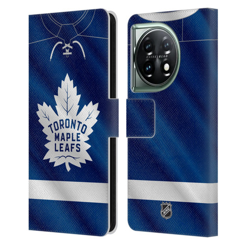 NHL Toronto Maple Leafs Jersey Leather Book Wallet Case Cover For OnePlus 11 5G