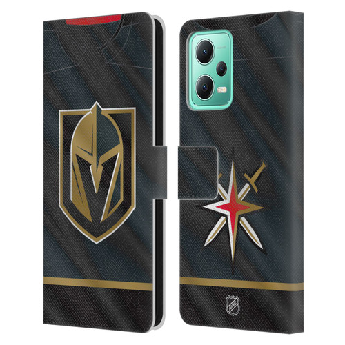 NHL Vegas Golden Knights Jersey Leather Book Wallet Case Cover For Xiaomi Redmi Note 12 5G