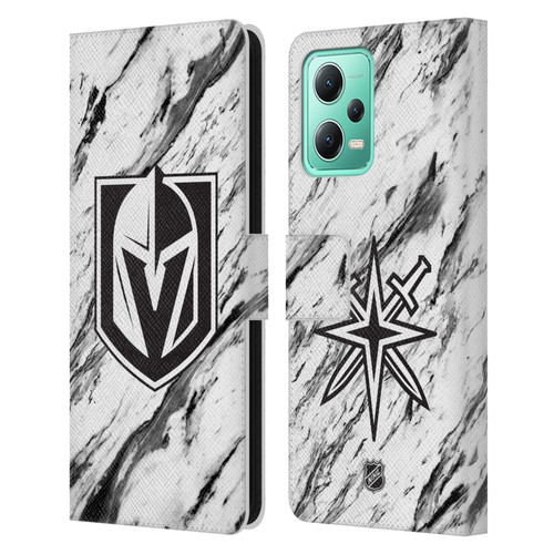 NHL Vegas Golden Knights Marble Leather Book Wallet Case Cover For Xiaomi Redmi Note 12 5G