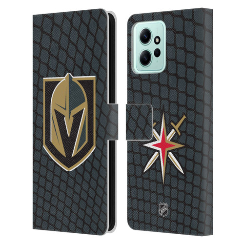 NHL Vegas Golden Knights Net Pattern Leather Book Wallet Case Cover For Xiaomi Redmi 12