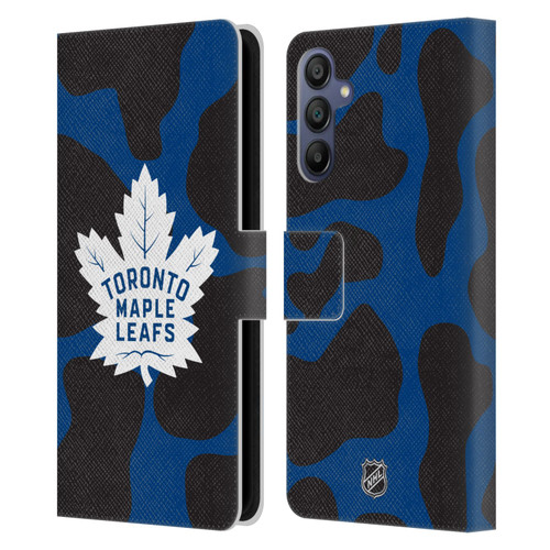 NHL Toronto Maple Leafs Cow Pattern Leather Book Wallet Case Cover For Samsung Galaxy A15