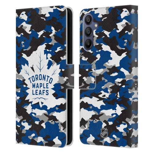 NHL Toronto Maple Leafs Camouflage Leather Book Wallet Case Cover For Samsung Galaxy A15