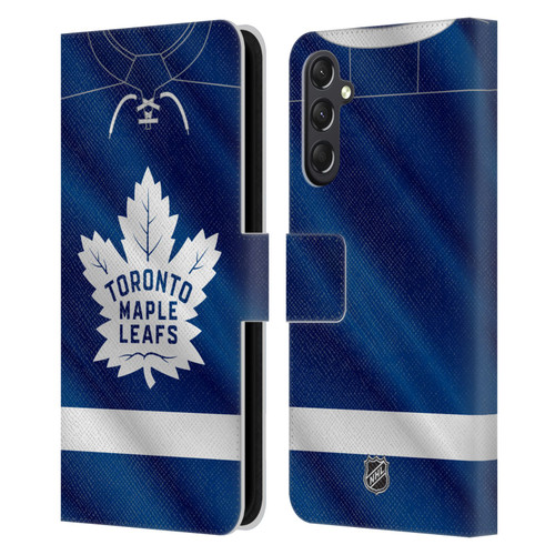 NHL Toronto Maple Leafs Jersey Leather Book Wallet Case Cover For Samsung Galaxy A24 4G / M34 5G