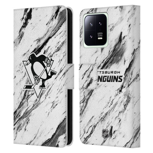NHL Pittsburgh Penguins Marble Leather Book Wallet Case Cover For Xiaomi 13 5G