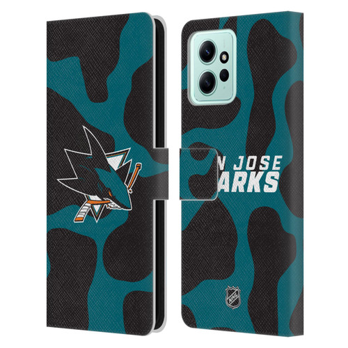 NHL San Jose Sharks Cow Pattern Leather Book Wallet Case Cover For Xiaomi Redmi 12