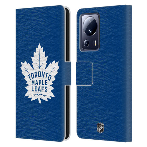 NHL Toronto Maple Leafs Plain Leather Book Wallet Case Cover For Xiaomi 13 Lite 5G