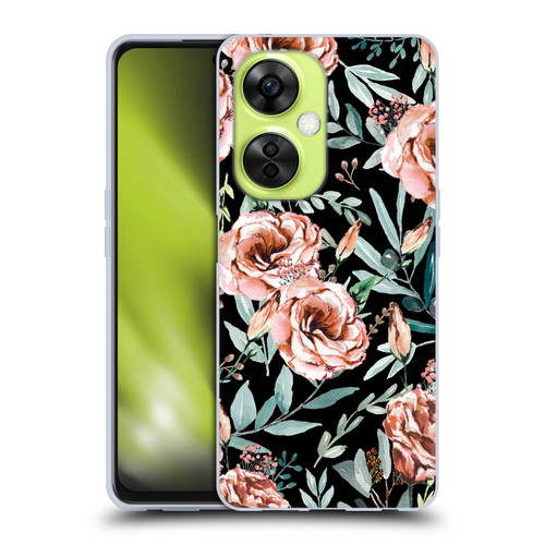 Anis Illustration Bloomers Black Soft Gel Case for OnePlus Nord CE 3 Lite 5G