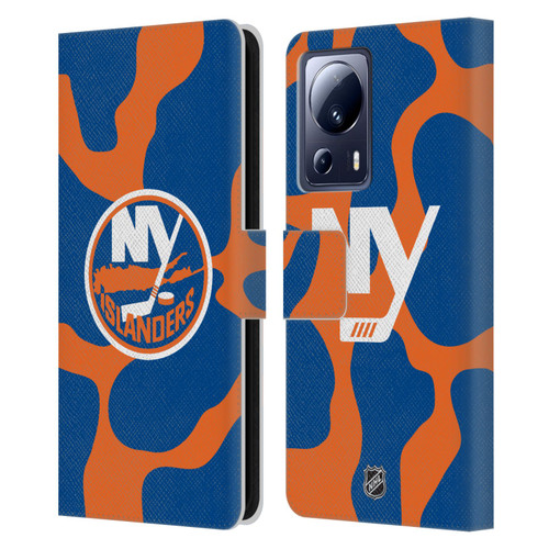 NHL New York Islanders Cow Pattern Leather Book Wallet Case Cover For Xiaomi 13 Lite 5G