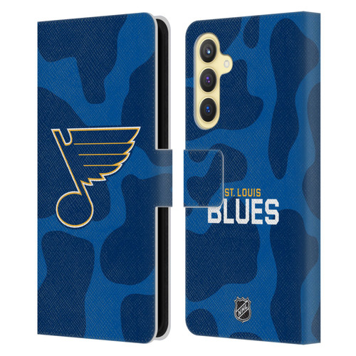 NHL St Louis Blues Cow Pattern Leather Book Wallet Case Cover For Samsung Galaxy S23 FE 5G
