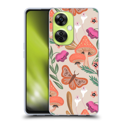 Anis Illustration Floral And Leaves Mushrooms Soft Gel Case for OnePlus Nord CE 3 Lite 5G