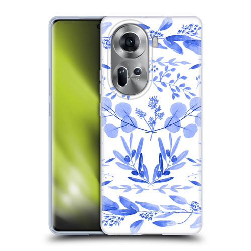 Anis Illustration Floral And Leaves Mediterranean Scene Soft Gel Case for OPPO Reno11