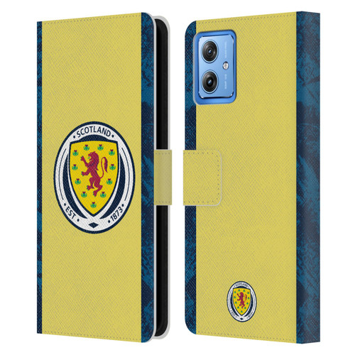 Scotland National Football Team Kits 2020 Home Goalkeeper Leather Book Wallet Case Cover For Motorola Moto G54 5G