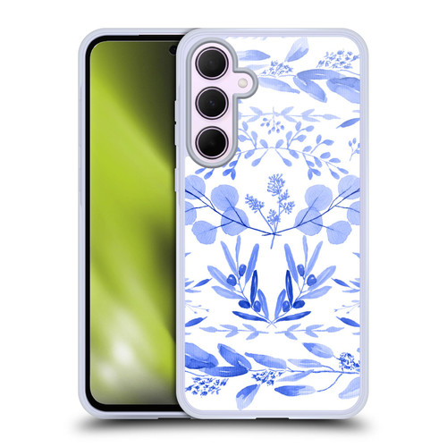 Anis Illustration Floral And Leaves Mediterranean Scene Soft Gel Case for Samsung Galaxy A35 5G