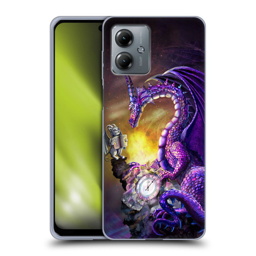 Rose Khan Dragons Purple Time Soft Gel Case for Motorola Moto G14
