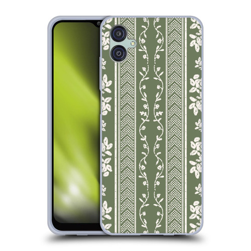 Anis Illustration Floral And Leaves Floral Stripes Green Soft Gel Case for Samsung Galaxy M04 5G / A04e