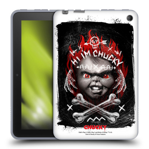 Child's Play Key Art Hi I'm Chucky Grunge Soft Gel Case for Amazon Fire 7 2022