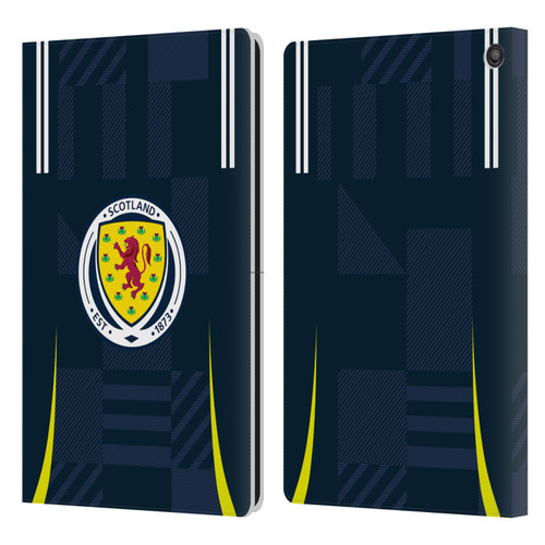 Scotland National Football Team 2024/25 Kits Home Leather Book Wallet Case Cover For Amazon Fire HD 10 / Plus 2021